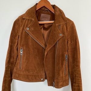 Cognac Color Blank NYC Suede Jacket